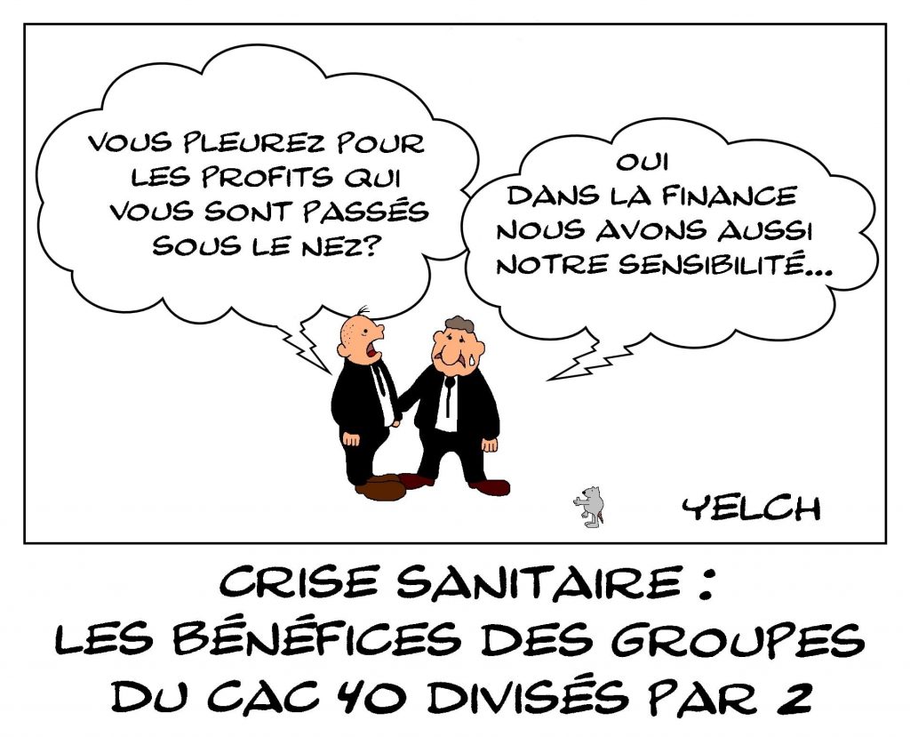 dessins humour coronavirus crise sanitaire image drôle crise financière CAC40