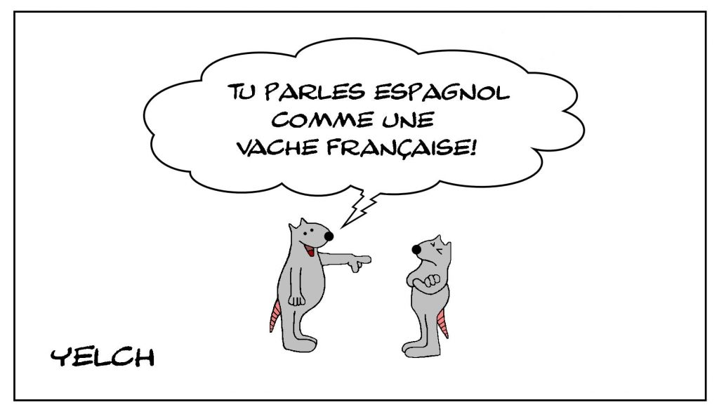 dessins humour expressions langue étrangère image drôle français espagnol