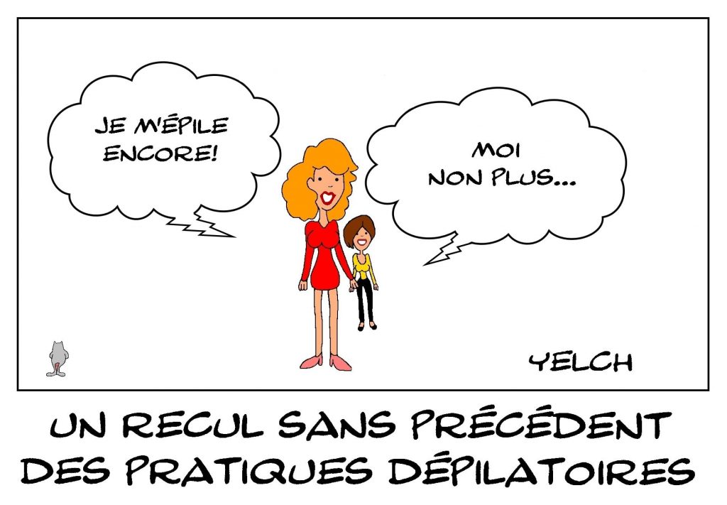 dessins humour épilation dépilation image drôle recul pratiques dépilatoires