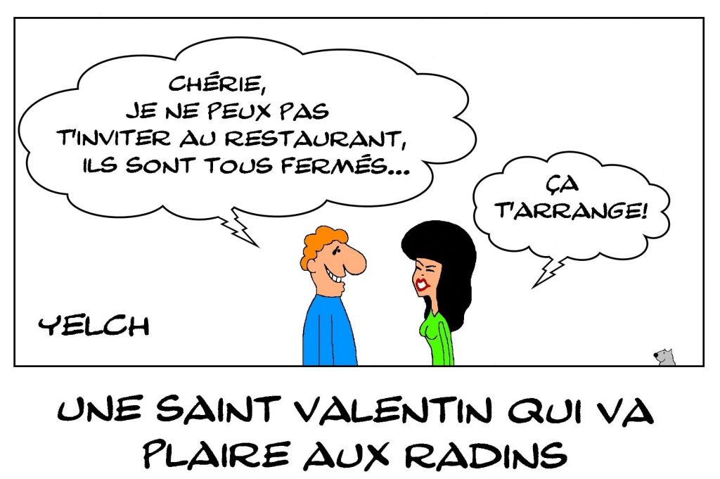 dessins humour saint valentin image drôle invitation restaurant fermeture