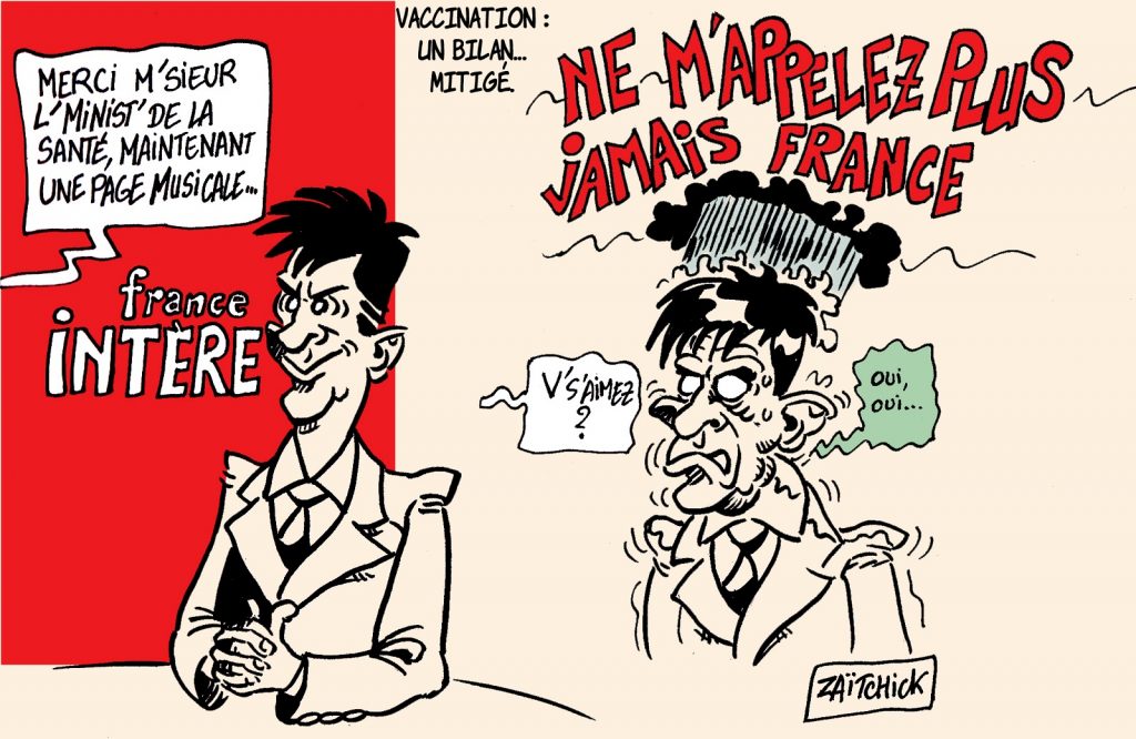 dessin presse humour coronavirus covid19 image drôle Olivier Véran vaccination