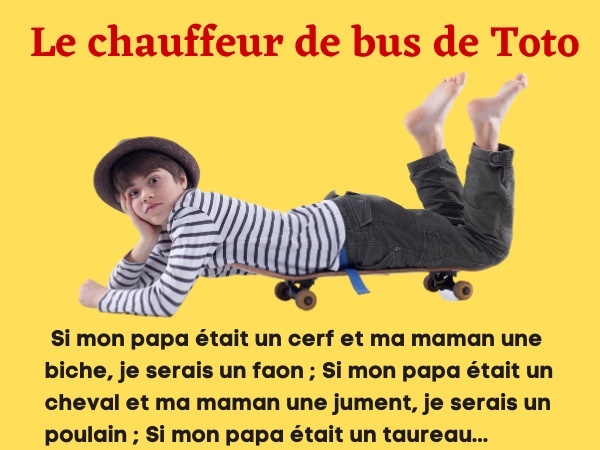 humour, blague de Toto, blague Toto, blague chauffeur de bus, blague école, blague trajet, blague chanson