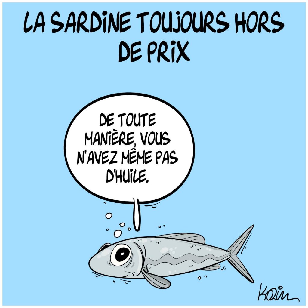 dessin presse humour Algérie image drôle prix sardines