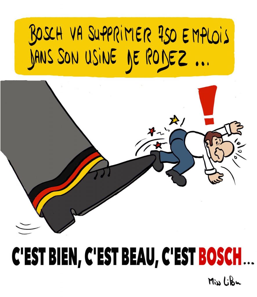 dessin presse humour Bosch Rodez image drôle suppression emploi licenciement