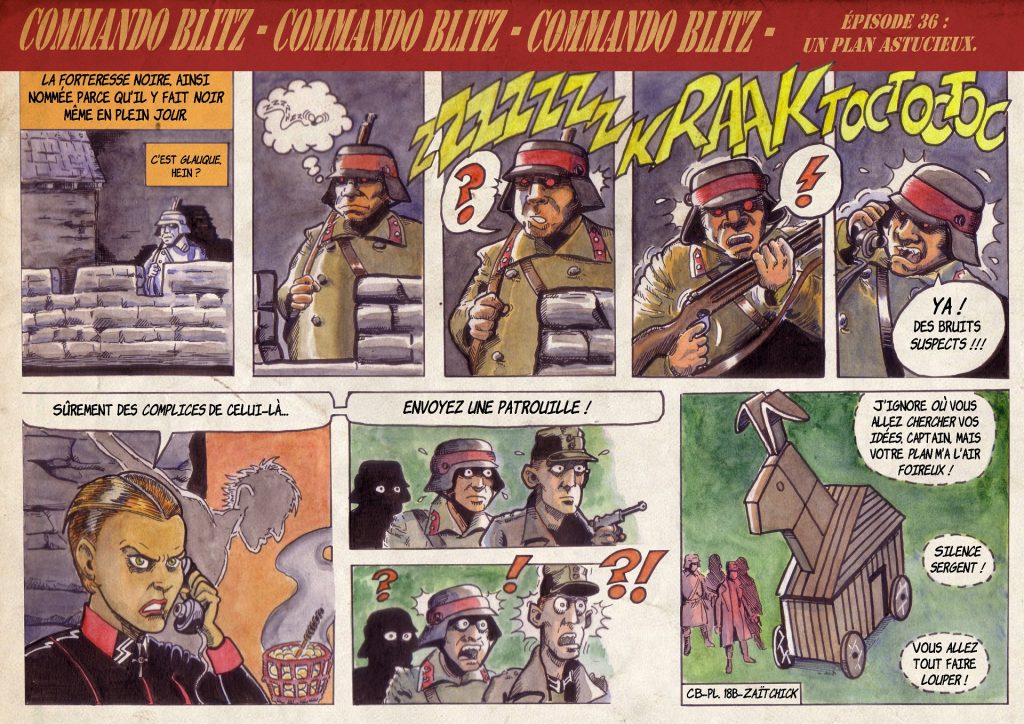 Commando Blitz BD bande dessinée nazi guerre mondiale robots science-fiction parodie