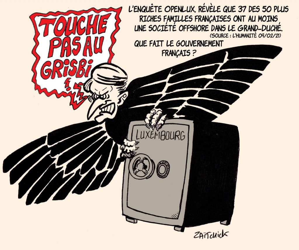 dessin presse humour Luxembourg image drôle société offshore évasion fiscale