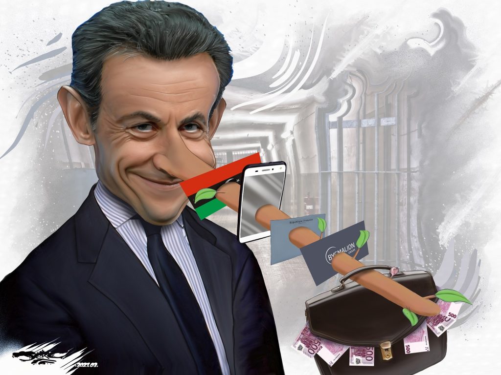 dessin presse humour Nicolas Sarkozy image drôle mensonges condamnation
