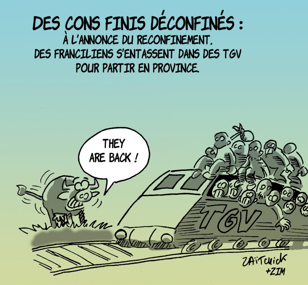 dessin presse humour coronavirus covid19 image drôle Île de France confinement