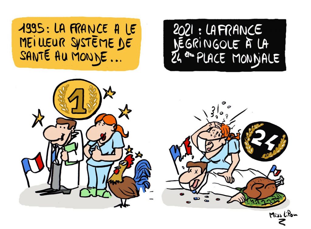 dessin presse humour France image drôle système de santé