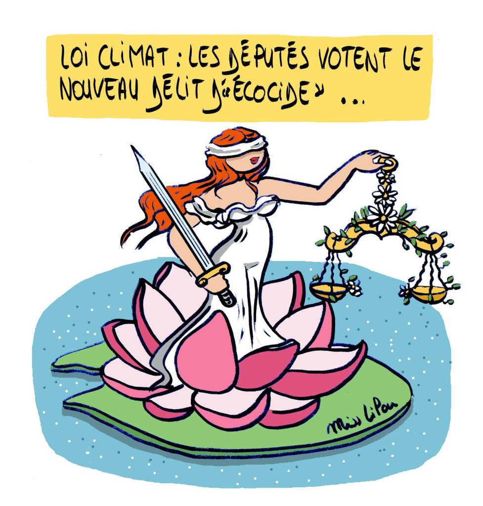 dessin presse humour justice loi image drôle écologie délit d’écocide