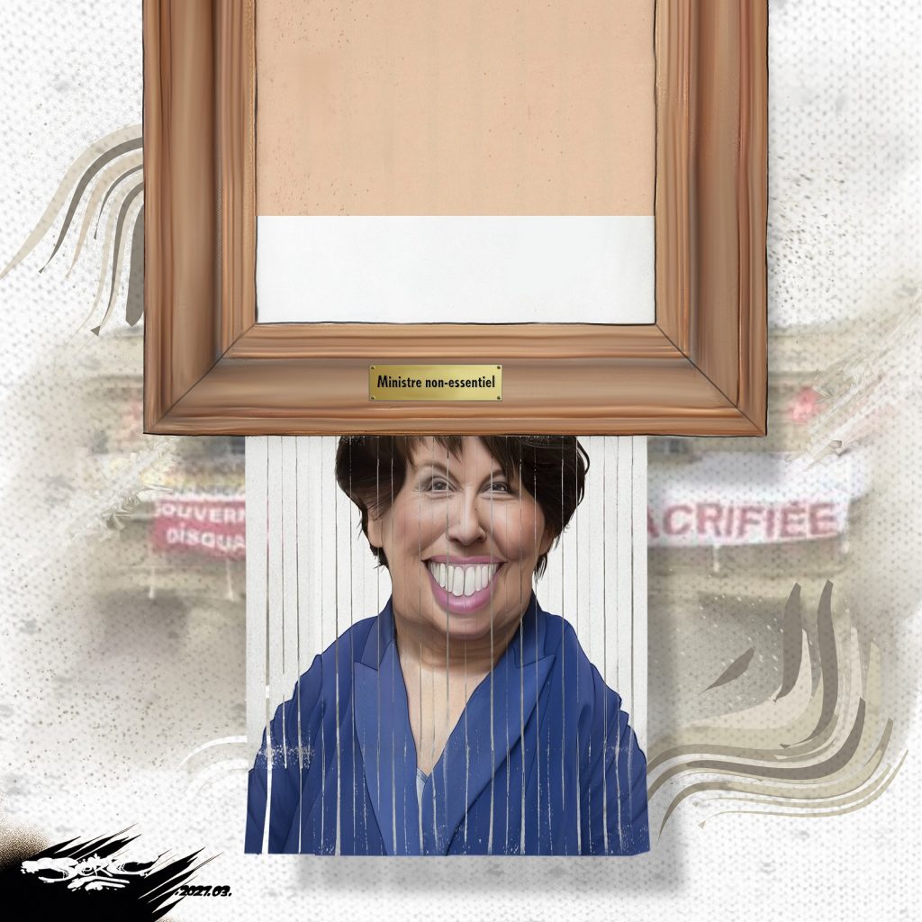 dessin presse humour Roselyne Bachelot image drôle ministre culture non-essentiel