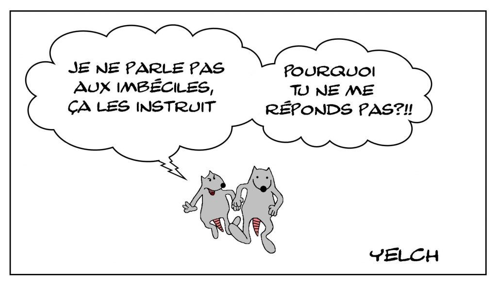 dessins humour expressions françaises image drôle parler aux imbéciles