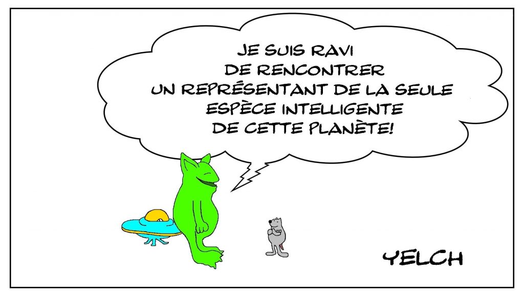 dessins humour rencontre extraterrestre image drôle intelligence rat