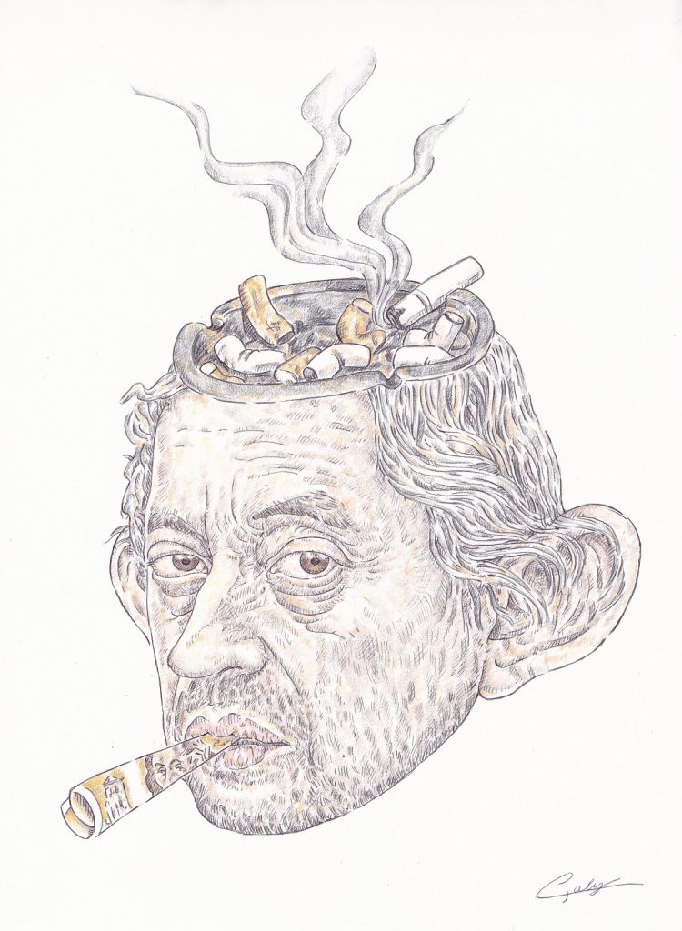 image drôle Serge Gainsbourg dessin presse humour Gainsbarre mort