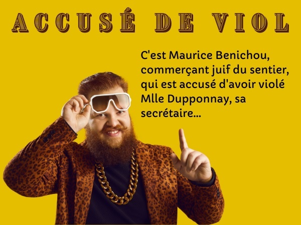 humour, blague juif, blague commerce, blague commerçant, blague Sentier, blague procès, blague viol, blague niquer, blague connaissance, blague plainte, blague juge, blague vantardise, blague vantard