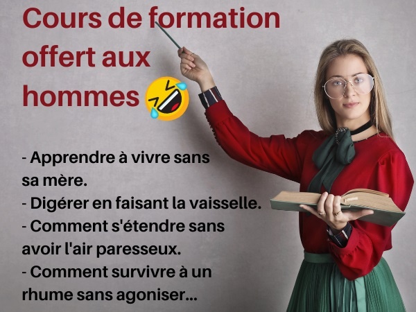 blague hommes, blague cours, blague formation, blague cerveau, blague intelligence, blague séminaire, blague féminisme, humour