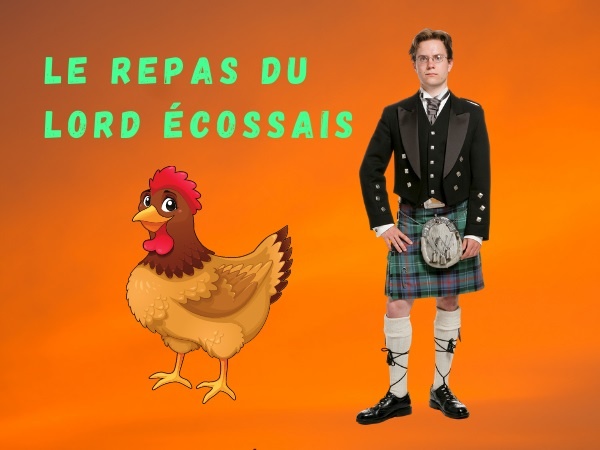 blague Écosse, blague repas, blague écossais, blague pain dur, blague poule, blague gaspillage, blague économie, blague miettes, blague invitation, humour radin, humour