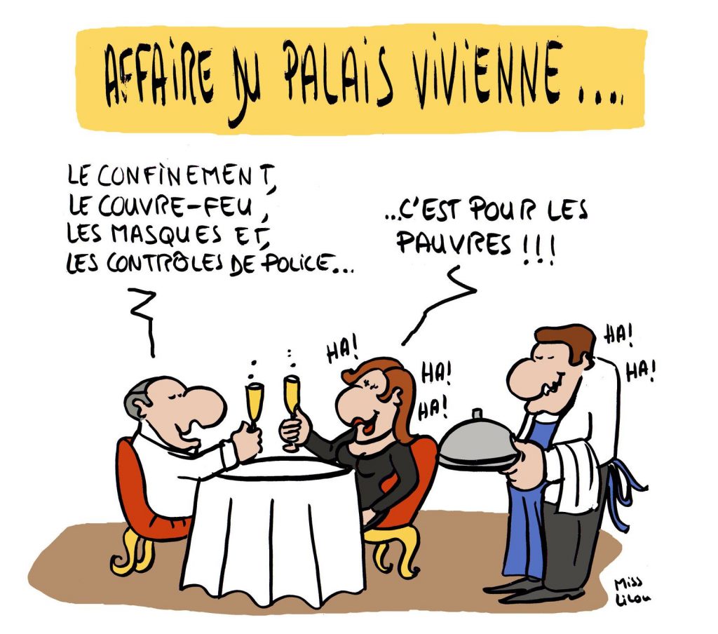 dessin presse humour coronavirus covid19 image drôle restaurant clandestin riches