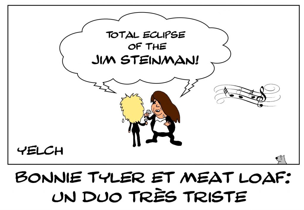 dessins humour Bonnie Tyler Meat Loaf image drôle décès de Jim Steinman compositeur