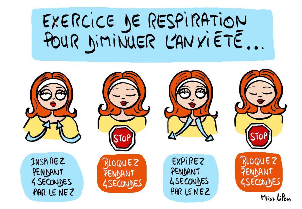 dessin presse humour anxiété stress image drôle exercice respiration