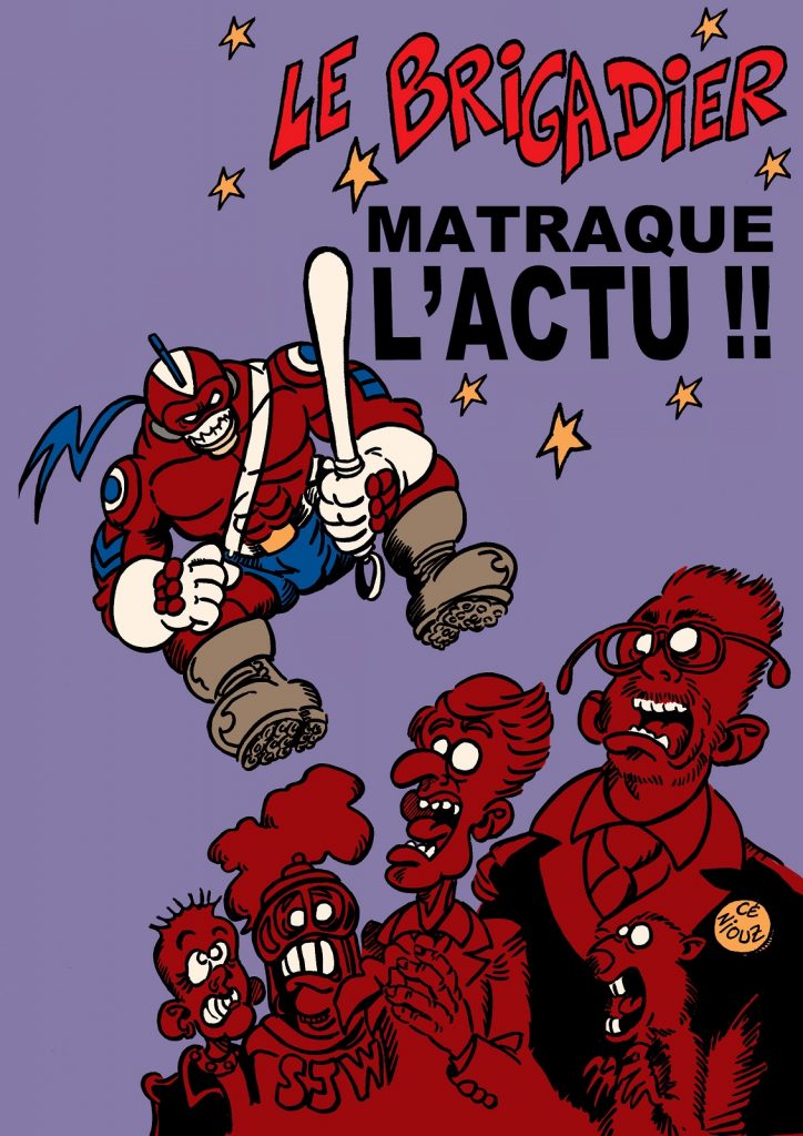 image drôle Le Brigadier dessin humour projet couverture matraque actu