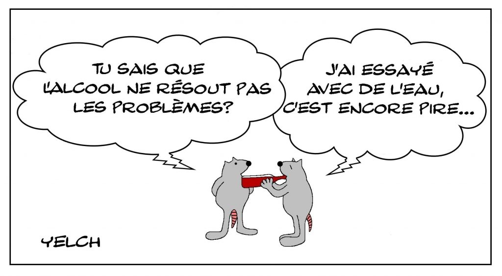 dessins humour alcool alcoolisme eau image drôle résolution problèmes