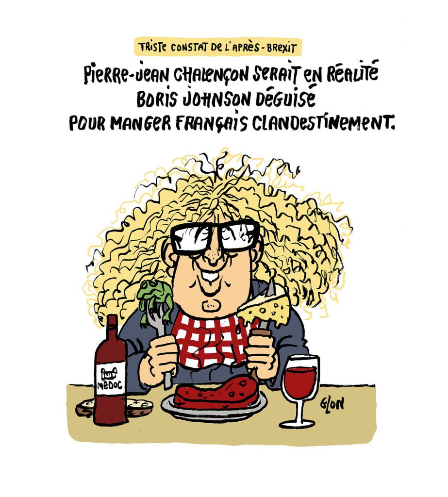 dessin presse humour coronavirus covid19 restaurants image drôle Pierre-Jean Chalençon Boris Johnson