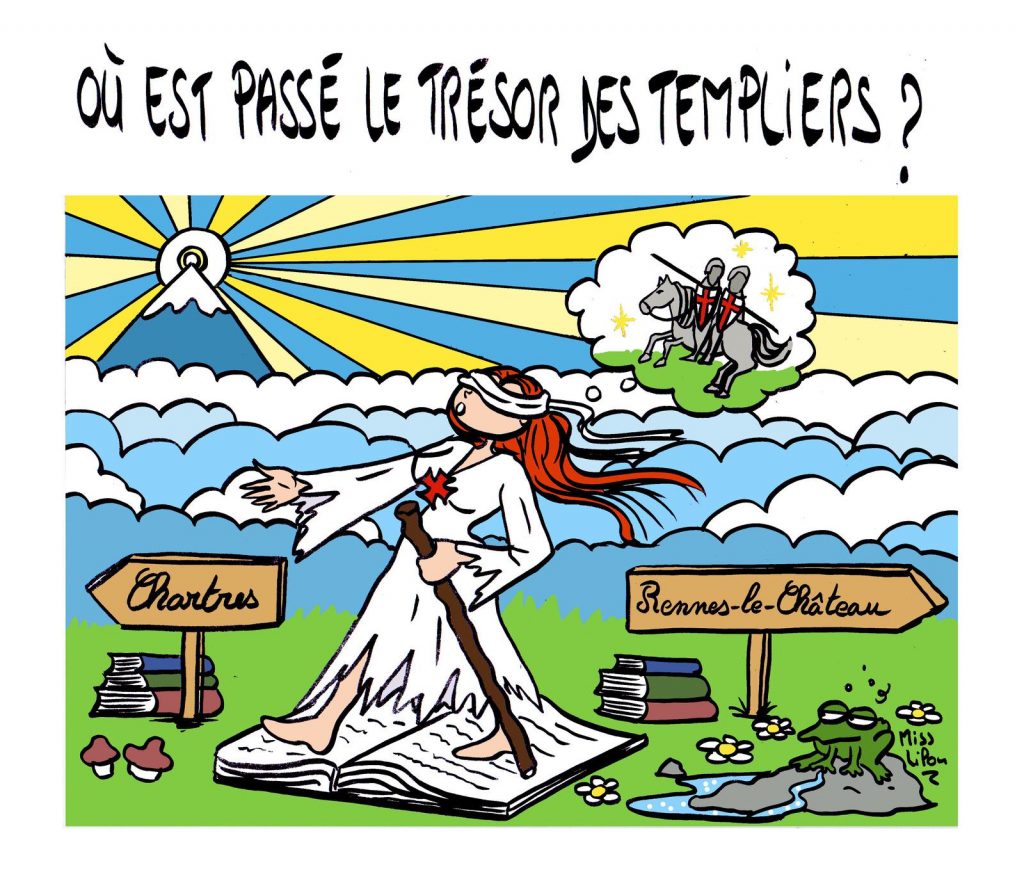 dessin presse humour trésor des Templiers image drôle Rennes-le-Château