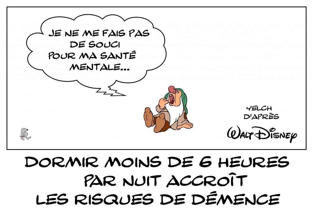 dessins humour manque de sommeil image drôle risque démence santé mentale dormeur