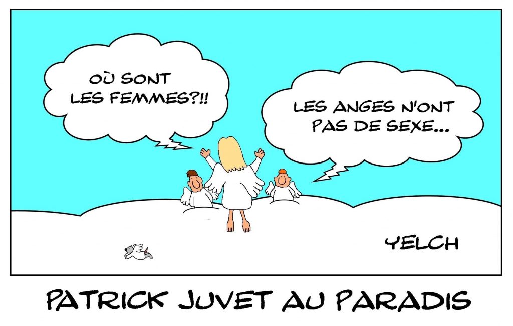 image drôle mort Patrick Juvet dessin humour