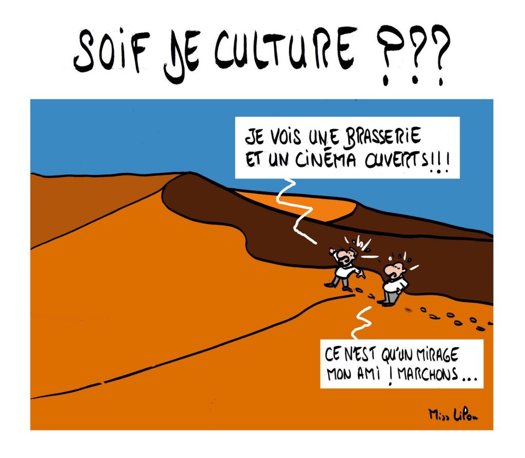 dessin presse humour coronavirus covid-19 image drôle désert culture