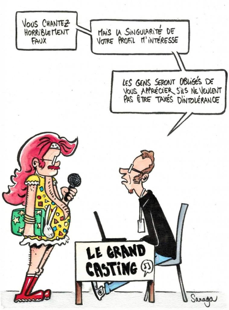 dessin presse humour culture woke chanson image drôle Eurovision intolérance casting