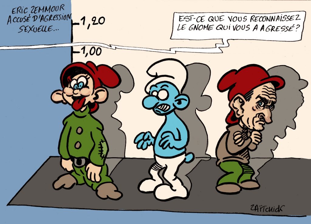 dessin presse humour Éric Zemmour image drôle accusation agression sexuelle
