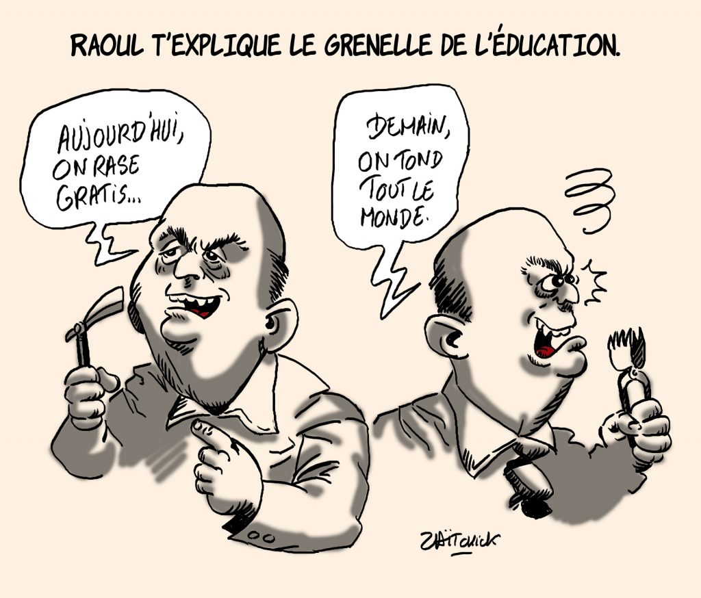 dessins humour Jean-Michel Blanquer image drôle Grenelle de l’Éducation