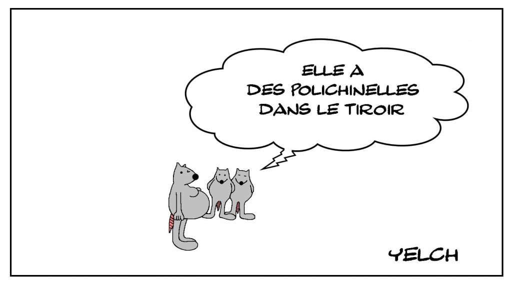 dessins humour expressions françaises image drôle polichinelle tiroir