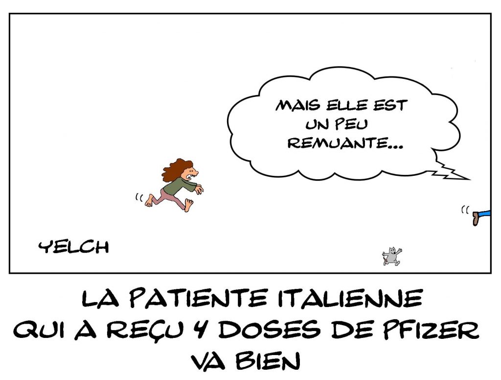 dessins humour coronavirus vaccin Pfizer image drôle overdose italienne