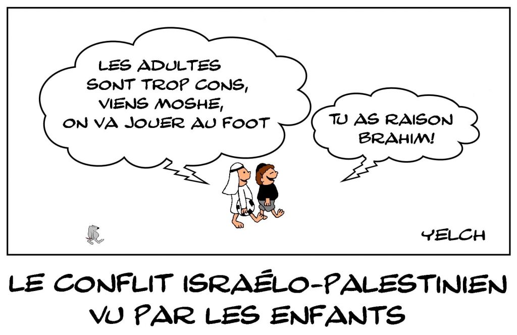 dessins humour conflit israélo-palestinien image drôle Israël Palestine football