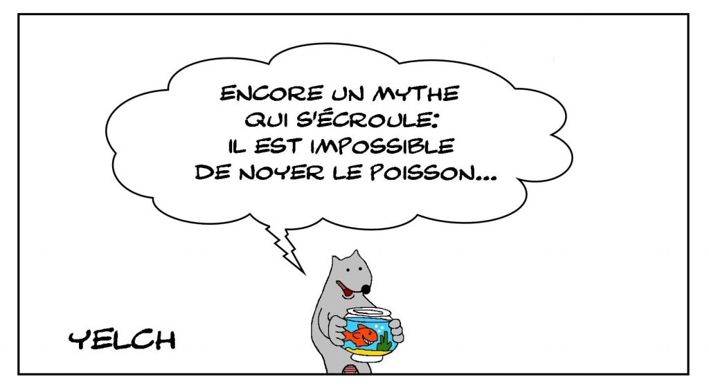 dessins humour expression noyer poisson image drôle impossibilité mythe