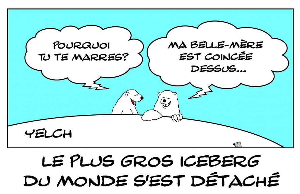 dessins humour réchauffement climatique image drôle banquise iceberg