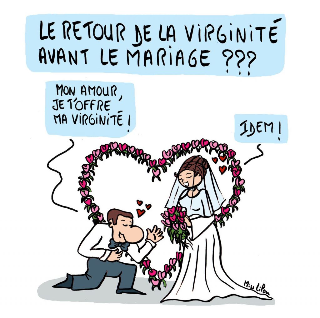 dessin presse humour mariage mariés image drôle virginité vierge