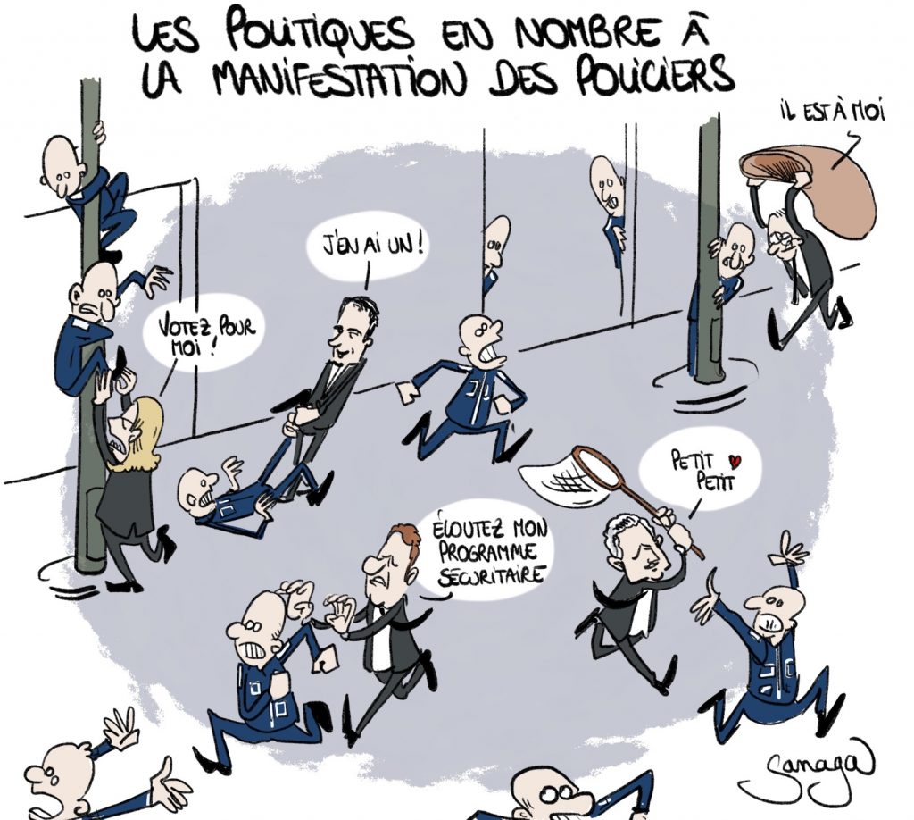 dessin presse humour manifestation policier image drôle récupération politique