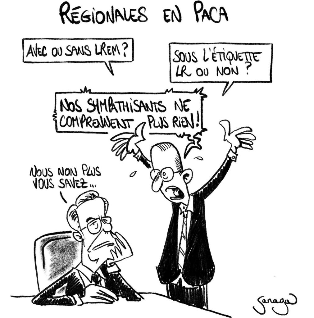 dessin presse humour élections régionales image drôle PACA Renaud Muselier