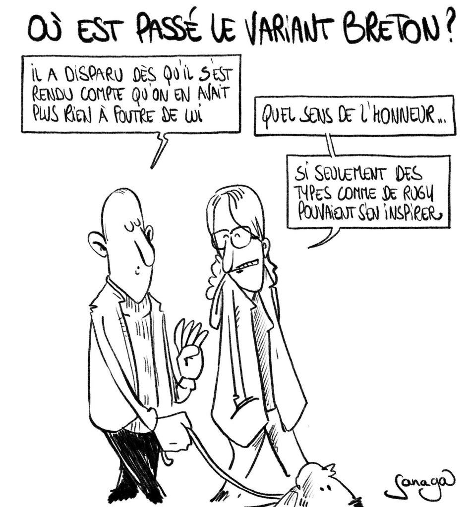 dessin presse humour coronavirus covid-19 image drôle variant breton disparition François de Rugy