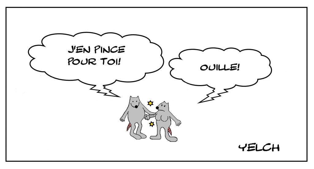 dessins humour expressions françaises image drôle pincer pincement