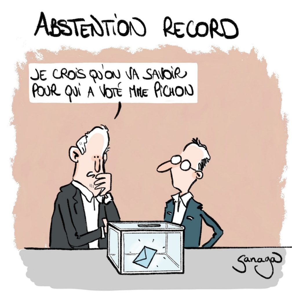 dessin presse humour élections régionales image drôle record abstention