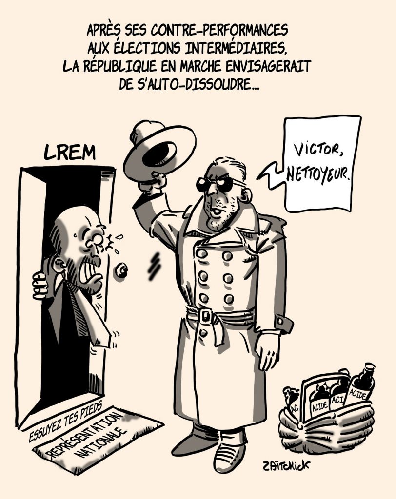 dessins humour LREM auto-dissolution image drôle élections régionales contre-performance