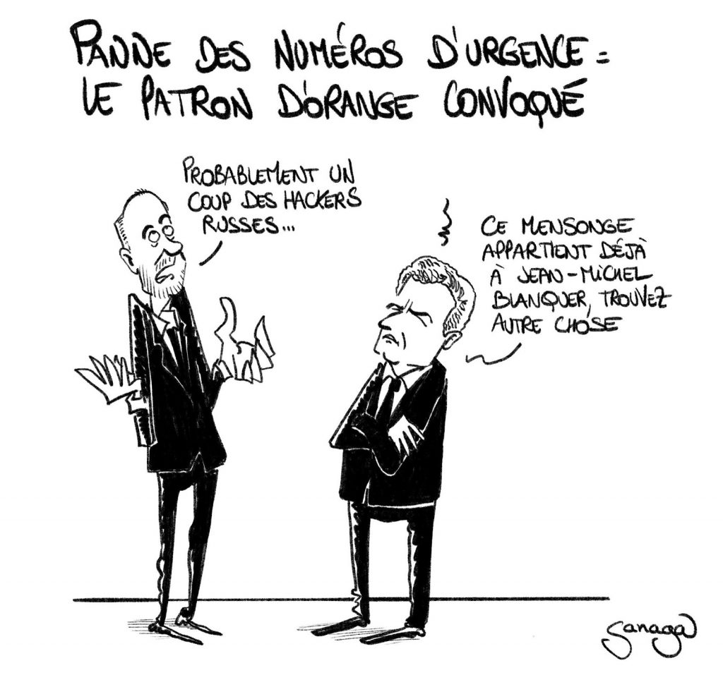 dessin presse humour panne numéro urgence image drôle patron Orange