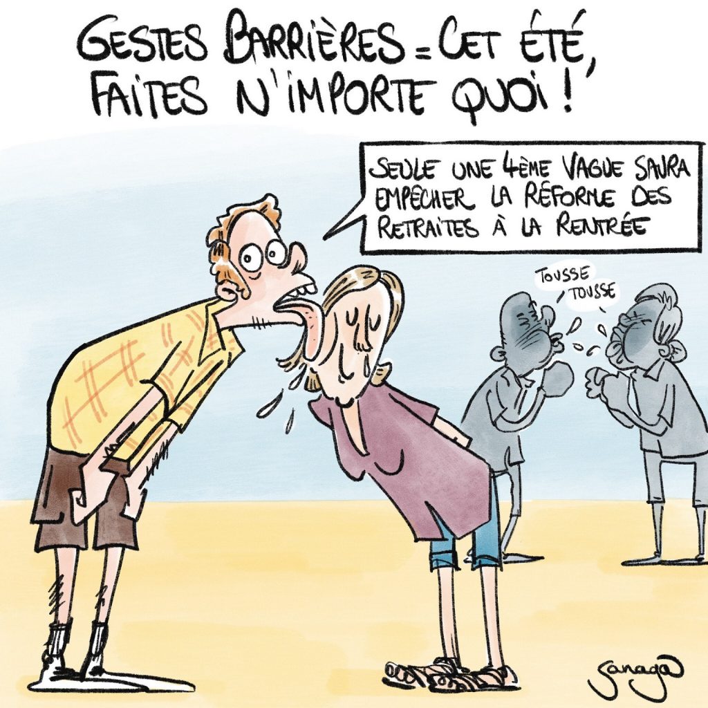 dessin presse humour coronavirus gestes barrières image drôle réforme des retraites