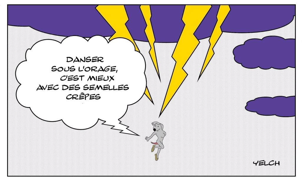 dessins humour danser orage image drôle semelles crêpes