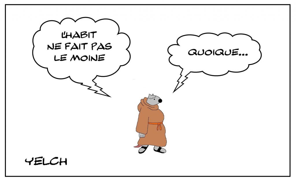 dessins humour expression française image drôle habit moine